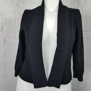 89th & Madison Black Open Cardigan Knit Sweater L